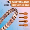 Wollet Jewelry Double Magnets Bracelet Men Therapy Magnetic Copper Bracelets