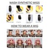 siswin Purple Short Straight Bob Wig with Bangs for Women(12inch,Purple)