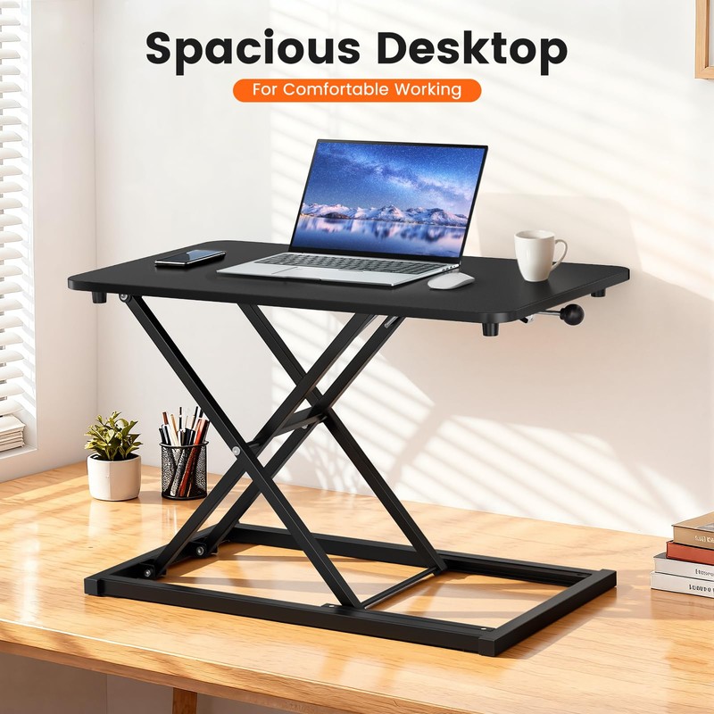 Standing Desk Converter Adjustable Height, 23.6" x 13.4" Keyboard Riser
