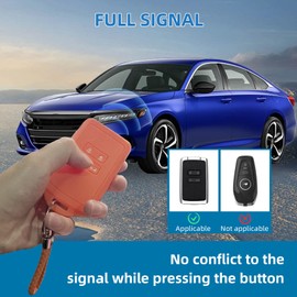 Pack of 2 Car Key Case Compatible with Renault 4-Button Smartkey Car Key (Keyless Go Only) with Key Fob Key Cover Key Case for Clio/Espace 5/Master Bus/Talisman (Orange), orange