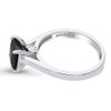 BERRICLE Sterling Silver Solitaire Black Princess Cut Cubic Zirconia CZ