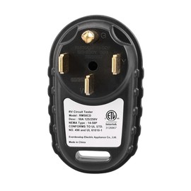 MAKERZ 280 Circuit Analyzer Plug with Pedestal Tester and LED Indicator Lights for RV's, Travel Trailers, Motorhomes - 50 Amp, NEMA 14-50P, ETL-Certified
