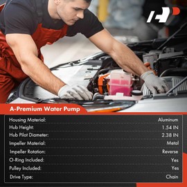 A-Premium Engine Water Pump W/Gasket Compatible with V6 3.5L 4.0L Engine & Nissan Altima Maxima Frontier 350Z Murano Pathfinder Quest Xterra NV1500/2500/3500 & Infiniti FX35 G35 M35