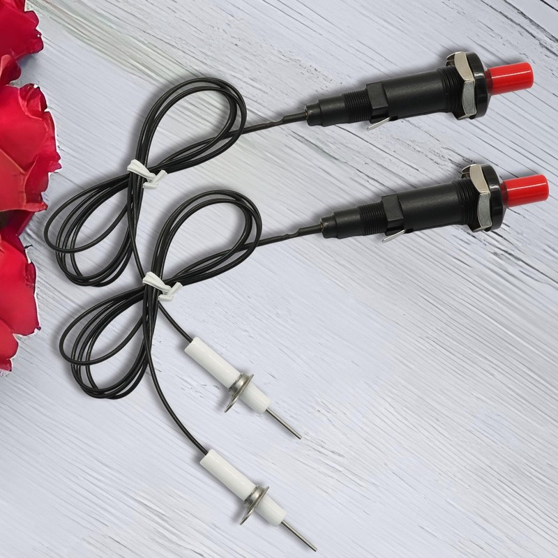 Kyuionty 2 Pcs Piezo Igniter Kit, Push Button Spark Straight