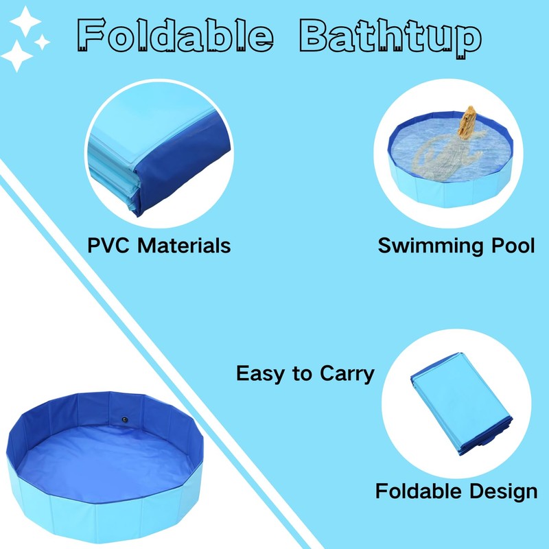 Bearded Dragons Foldable Bathtub with Soft Brush and Towel Set
