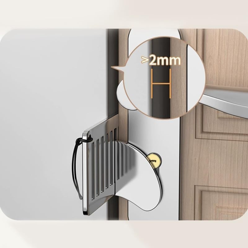 Ximimark 2pc Portable Door Lock - Punch-Free Security Latch for