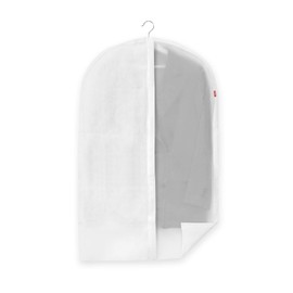 Rayen Wardrobe Clothes Zip-up Hanging Suit Dress Cover Resistant to dust, Moisture and Moths |, Peva, White/Translucent, 60 x 100 cm