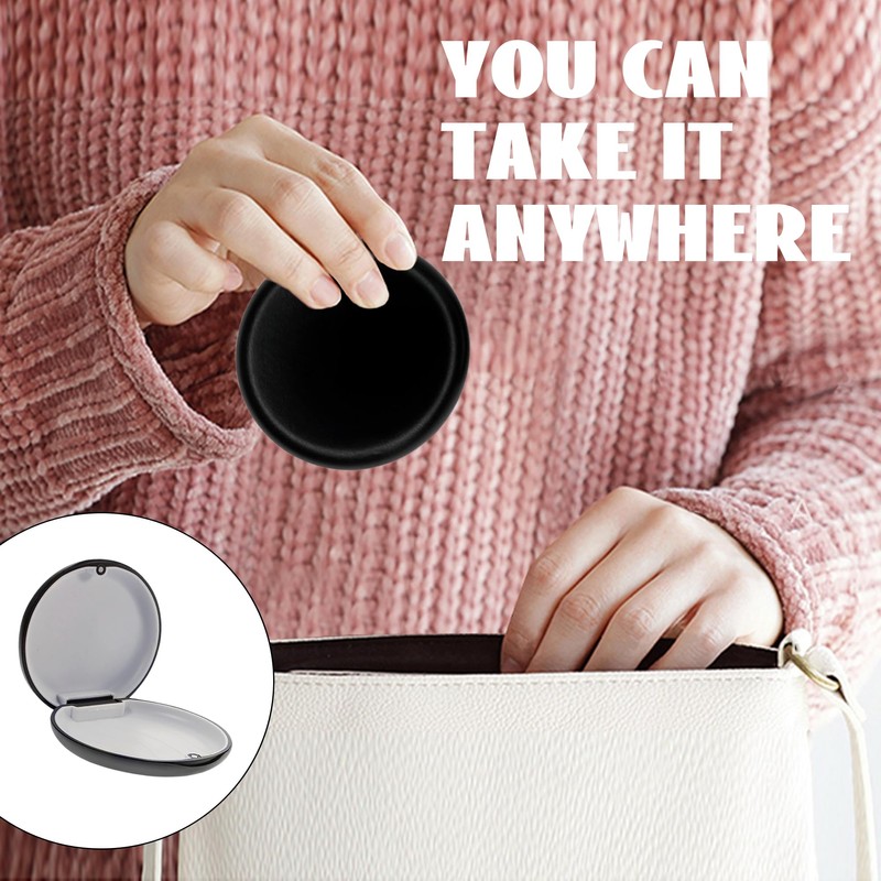 1 Pcs Black Retainer Case Small Portability Denture Baths Box