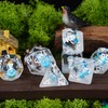 cusdie 7-Die DND Dice, Polyhedral Dice Set Filled with Animal,
