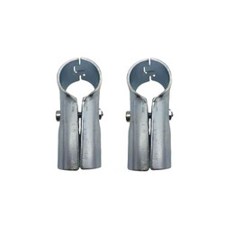 2 Pcs T Clamps Pipe Connector Metal Fittings,Structural Pipe Connector Joint,Fit OD 1-1/4 inch (32 mm) Carbon Steel End Rail Tee Clamps,Chain Link Fence,Bolts and Nuts Included