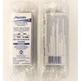 Aquatabs - World's Best Water Purification Tablets for Water Treatment and Disinfection in Convenient Travel Packaging - 100 Count