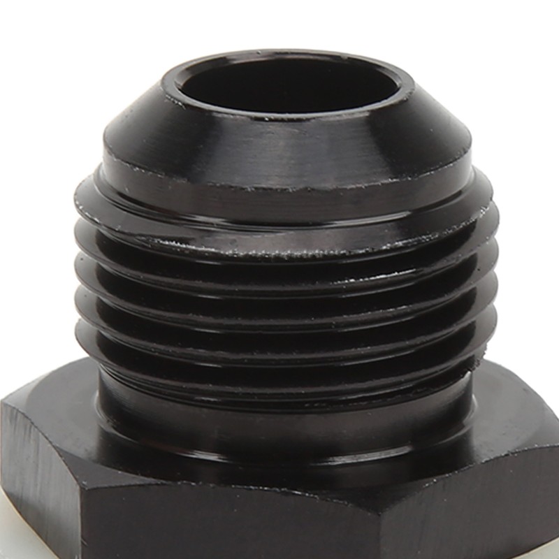 Fuel Cell Bulkhead Fitting with PTFE Washer Black Anodized 6061‑T6