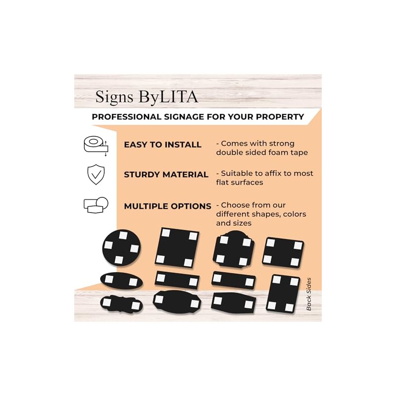 Basic Elevator Sign (Brushed Silver) - Large - (5 Pack)