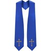 CLERKMANS Estola de coro con cruces, Azul marino, Small