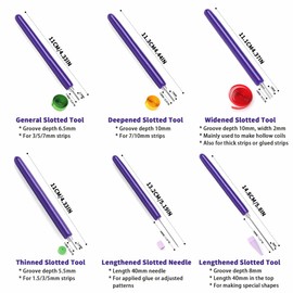 Paper Quilling Tool, 6pcs Slotted Quilling Tools, Different Sizes Quilling Tool Quilling Needle Pen for Quilling Strips, Multifunctional Quilling Slotted Pen Rolling Quilling Paper Crafts