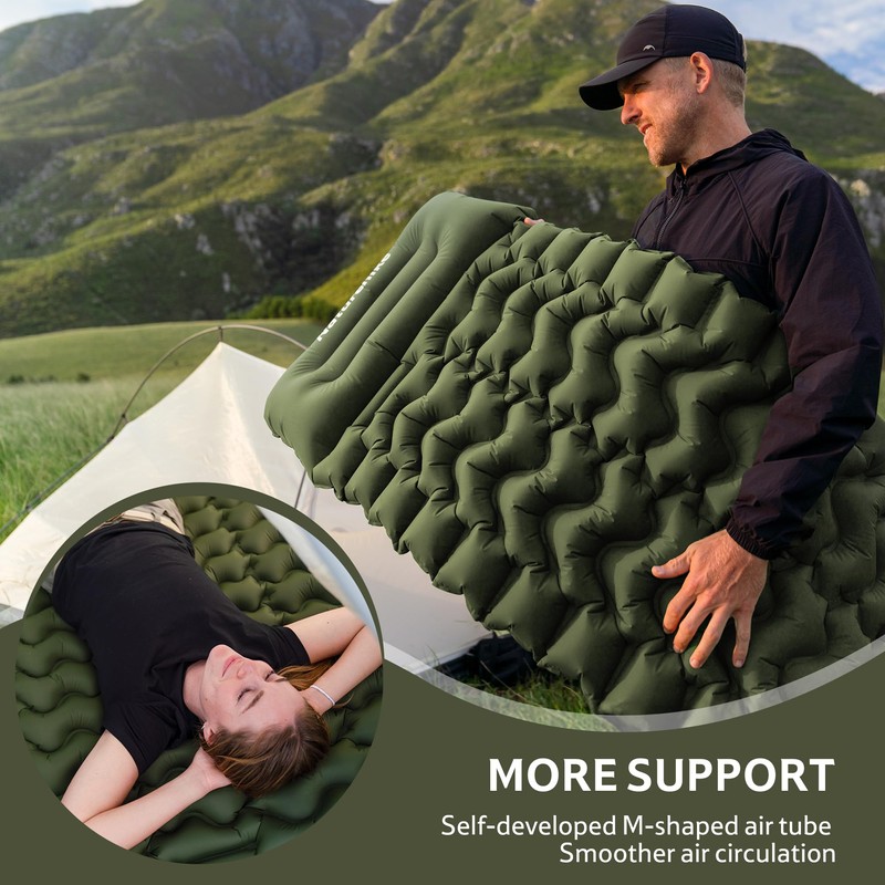 Naturehike FC01 Widen & Extended Sleeping Pad, Inflatable Air Mattress,