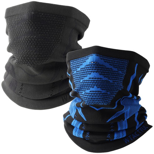 WTACTFUL 2-Pack Neck Gaiters for Men Half Face Neck Warmer