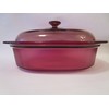 Pyrex Corning Cranberry Vision 4 Quart Dutch Oven Roaster