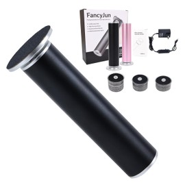 FancyJun Professional 800RPM Electric Foot Callus Remover with 120pcs Sandpaper Discs, 4.8IN Aluminum Callus Remover for Feet, Stepless Speed Control Foot File for Dead Skin (Black)