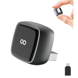 voogil CarPlay Wireless Adapter, Compatible with CarPlay+Android Auto, Mini Stable Wireless CarPlay Adapter, Compatible with Apple iOS 10+ and Vehicles Produced After 2016 with Wired CarPlay.