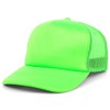 Lids Blank Basic Foam Trucker Adjustable Snapback Hat, Neon Green/