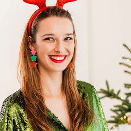 Colored Stars Christmas Earrings for Women,Cute Stars Dangle Drop Earrings Christmas Jewelry Gifts