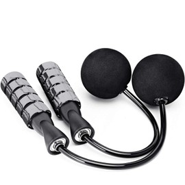 CYWQ Weighted Cordless Jump Rope for Workout Fitness,Exercise Skipping Ropes Tangle-free with Ball Bearings Weighted Ropeless Jump Rope (Gray)