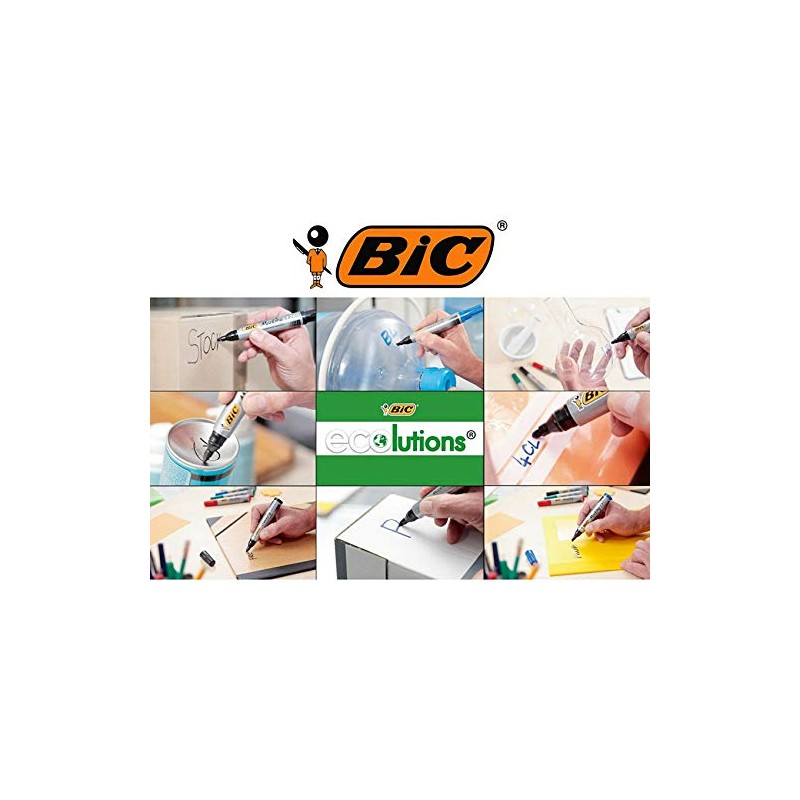 BIC 2300 Permanent Black MARKERS Pens Craft Home School Office