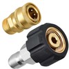 Pressure Washer Adapter Kit, 3/8 in Quick-Connect x M22-14mm Connections,