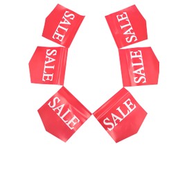 FOREVER 1 – Sale Signs, Sale Flags (5 Sets) Pennant, Banner 7.7 inches x 6.5 ft. Red and White Sign Garland for Retail Store, Business, Residential, Garage or Yard Sale. Bright and Highly Visible, Easy to hang