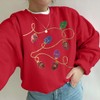 BANGELY Christmas Sequin Sweatshirt Women Christmas Light Sweatshirts Xmas Long
