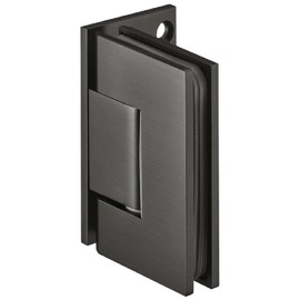 Gedotec Bathroom Door Hinge for Glass Doors and Showers Shower Door Hinge Black Glass Door Fitting Brass - DT800 | Shower Cubicle Hinge for Wall to Glass Connection | 1 Piece - Glass Door Hinge