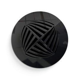 SABA Home Decor Black Round Vent Cover - Air Register 8" Duct Opening (10" Overall) Acrylic Plexiglass Decorative Covers for Walls & Ceilings, NOT for Floor USE, Aria