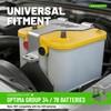 ALMULOO Universal Battery Tray Hold Compatible with Optima Group 34