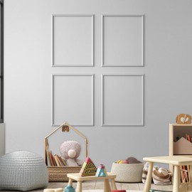 Yuzzy 4 Set Peel and Stick Wall Molding Trim Kit, 16" x20" Premade Wainscoting Panels, Self Adhesive Moulding Panel for Interior Walls Picture Frame