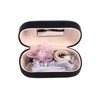 RURAUOGR Cute Contact Lens Case, Flower Design Pearl Inlay Glasses