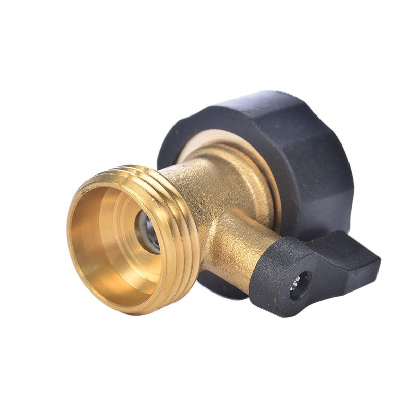 3/4" Brass Garden Hose Shut Off Valve,1-Way Restricted-Flow Water Shut-Off,