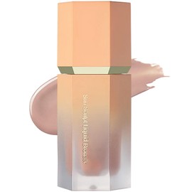 Long-lasting Liquid Contour Stick with Built-in Sponge Tip for Sculpted Complexion, Cream Face Concealer, Waterproof and Smooth Shimmer Bronzer, Highlighter Makeup Contour Stick