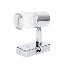 12V Reading Light LED RV Interior 2.2W with USB Port (5V/2A) Bedside , Designed for Reading, Boat, Yacht, and Caravan,Touch Switch Dimmable Warm Top Quality One Pack (CH 1x A1-USB)