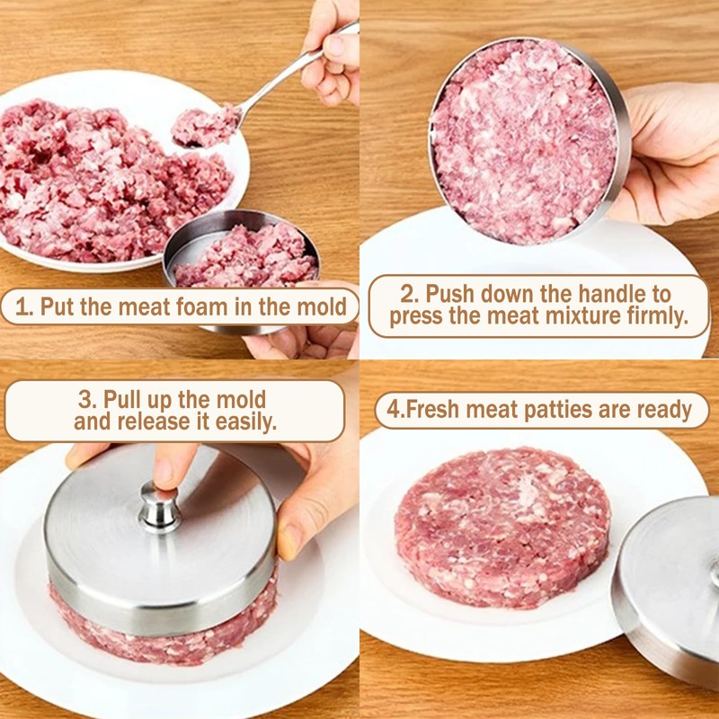 IVICOO Hamburger Press Patty Maker, Burger Press Patty Maker 3.7"