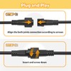 cshare Extension Cords for String Lights Inflatable Decorations, 2 Pin