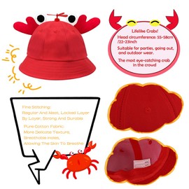 SIEBOLD Crab hat,Hat with Propeller,Propeller hat,Funny hats,for adults and children for Fancy Dress Party Favors