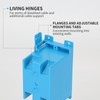XIUTE 1-Gang PVC Old Work Electrical Outlet Box,Living Hinges and