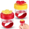 Hummingbird Ring Feeder Hummingbird Hand Feeder for Outdoors Flower Hand Held Hummingbird Feeding Tools Mini Hand Feeding Tools Backyard Nature, Red and Yellow