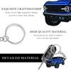JUSTTOP Car Keychain, Bronco Key Chain Metal Key Fob, Cool