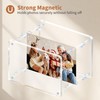 2 Pack Acrylic Clear Picture Frames with Stand, Magnetic Photo