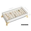 Porta-anillos de terciopelo con ranuras para organizar joyas, Estante de