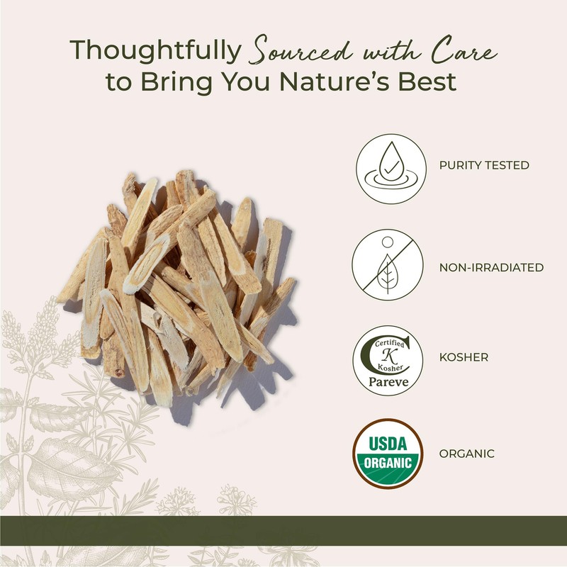 Starwest Botanicals Organic Astragalus Root Sliced - Dried Herb for