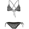 O'Neill Women's Triangle Bikini - Black Aop/White, Size: 42 (EU)