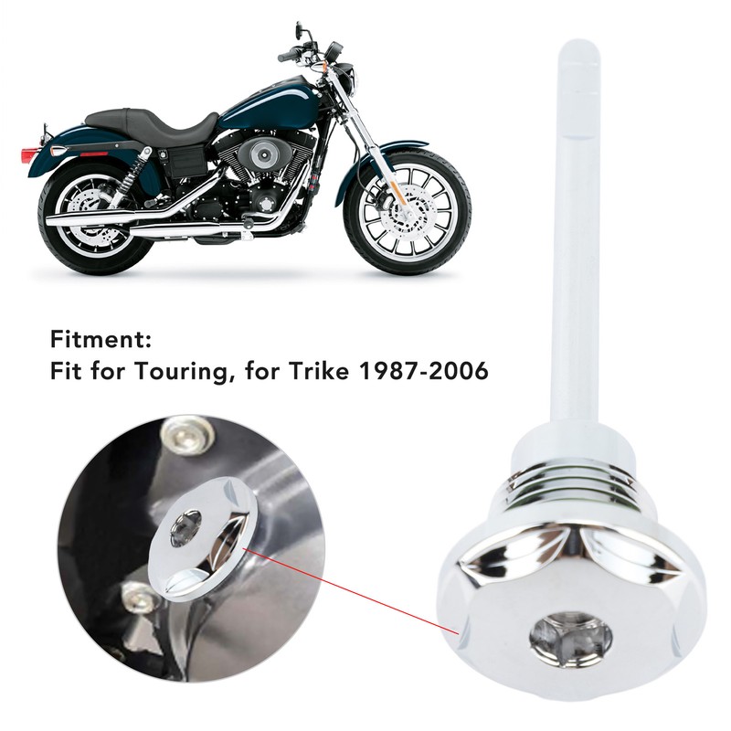 Transmission Filler Plug Dipstick 37075 87 Aluminum Motorcycle Transmission Oil
